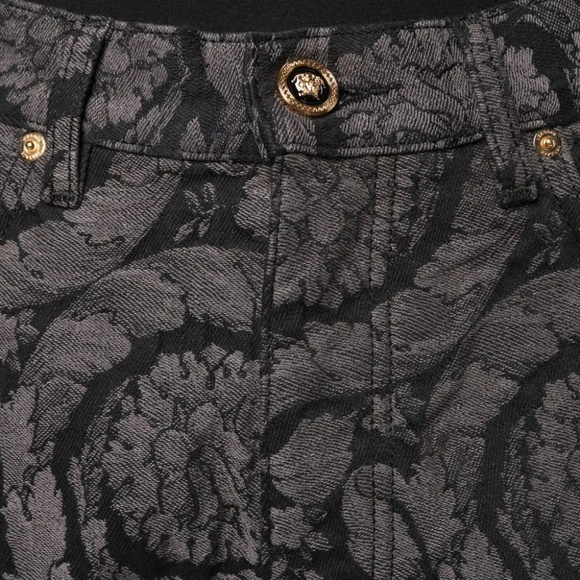 AUTHENTIC new VERSACE 23FW sz 31 Barocco Silhouette patterned jeans - Picture 5 of 10